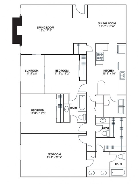 3BR 2.5BA (1900 SF) at Riverchase Landing, Hoover, AL, 35244